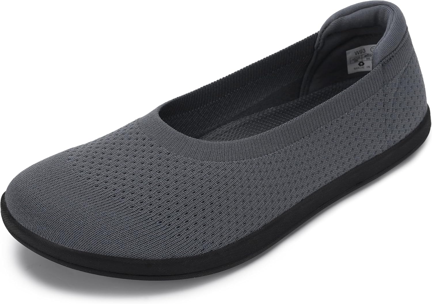 WHITIN Women's Wide Toe Box Barefoot Ballet Flats W93 Dark Grey