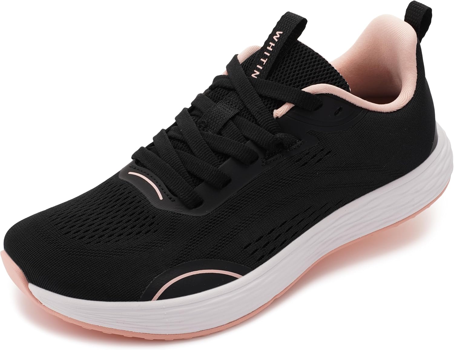 WHITIN Women's Wide Toe Box Road Running Shoes with Zero Drop S885 Black