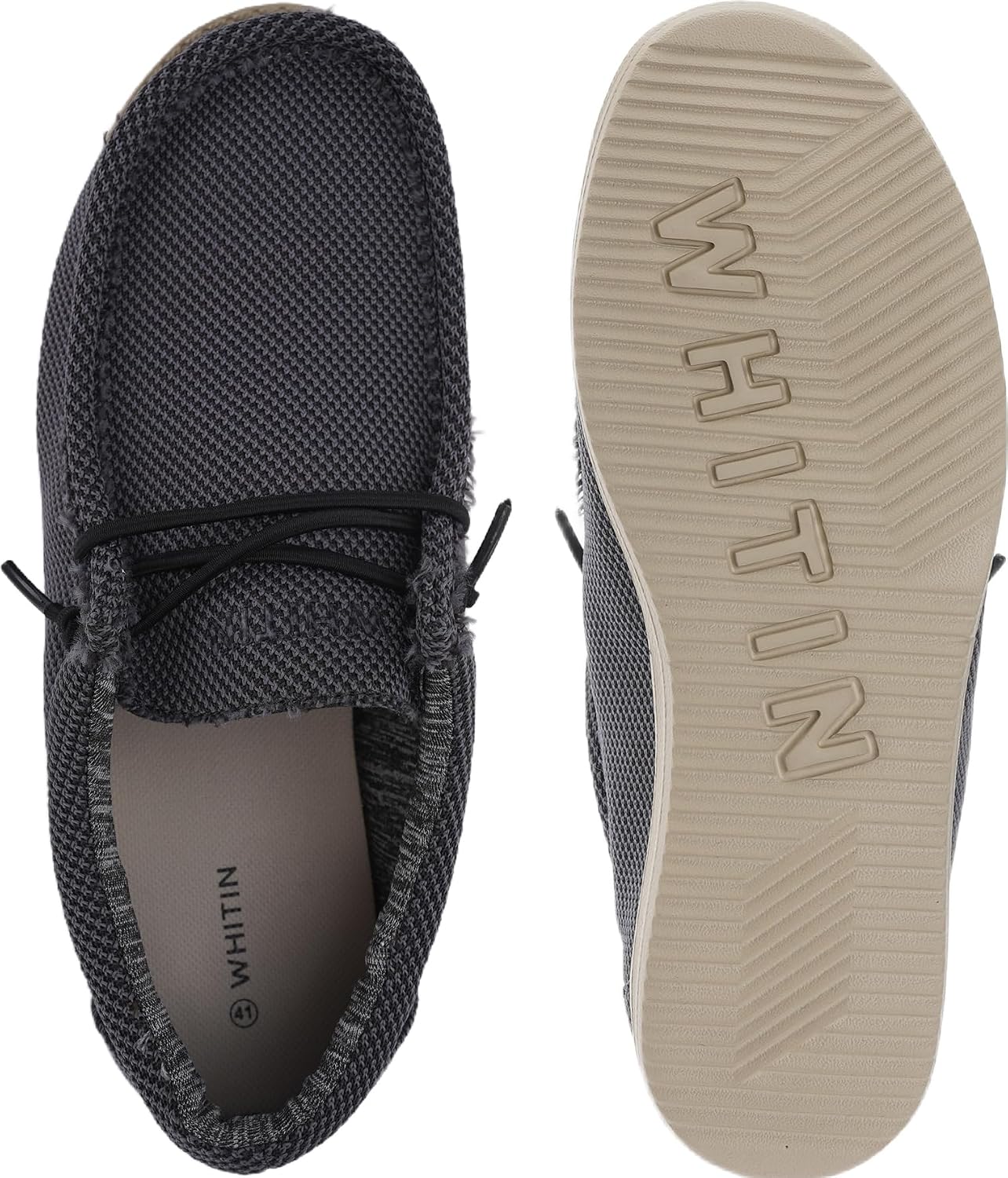 WHITIN Men's Easy Breezy Slip On Loafers DU06 Black Beige