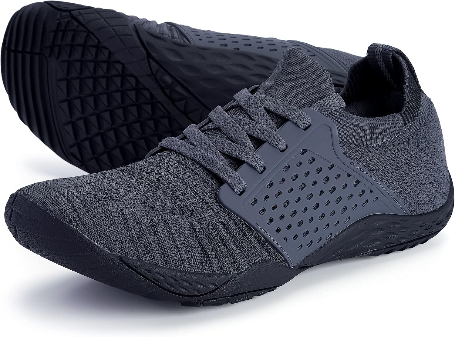 WHITIN Men's Barefoot Shoes Minimalist Cross-Trainer W63 W63 Dark Grey