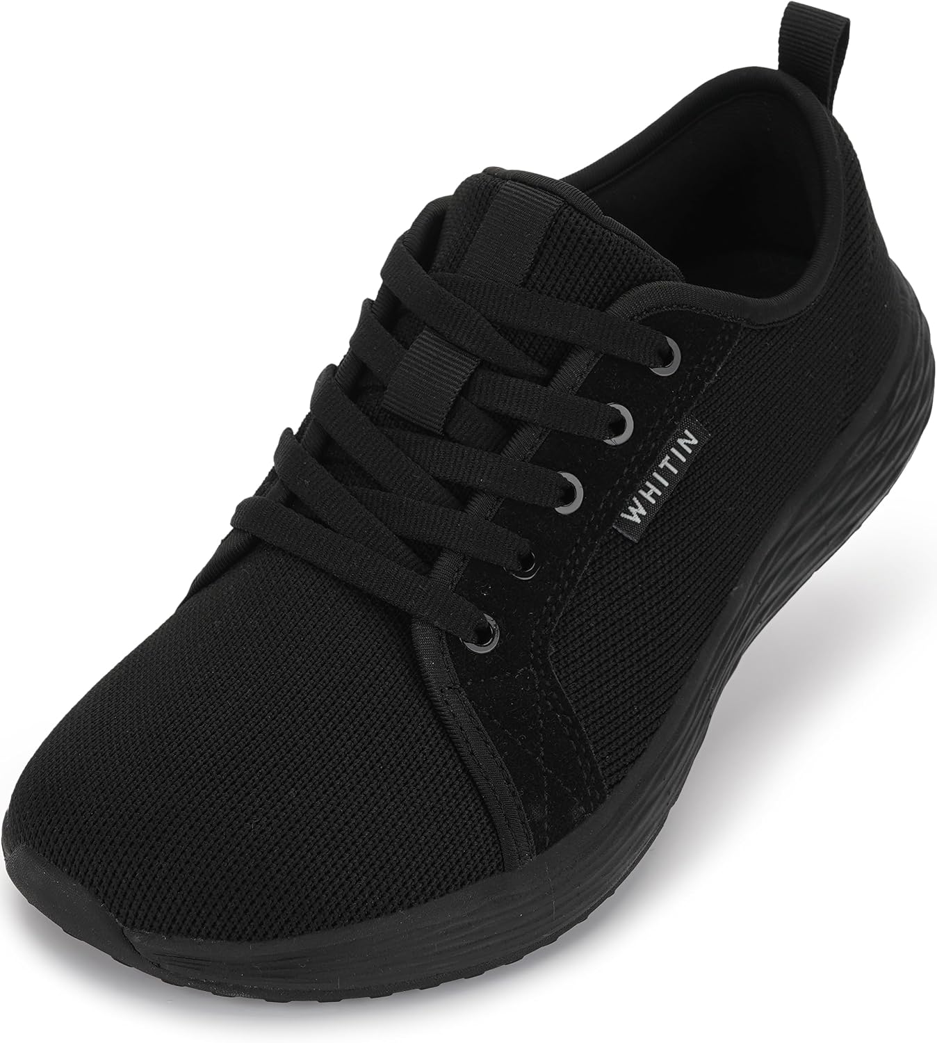 WHITIN Women's Wide Walking Shoes Zero Drop Sneakers S87 | All Black