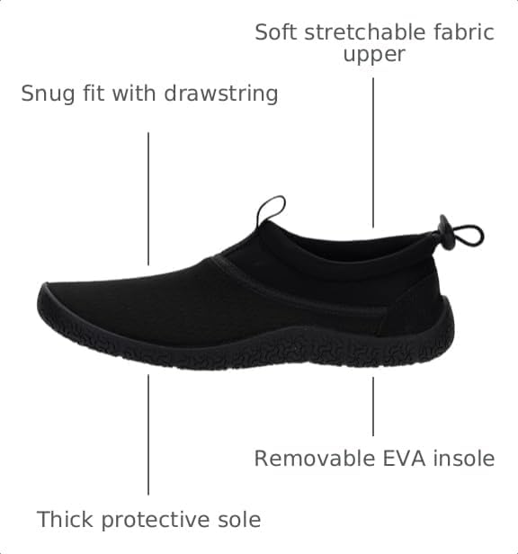 WHITIN Versatile Water Shoes for Men Women Z20 All Black