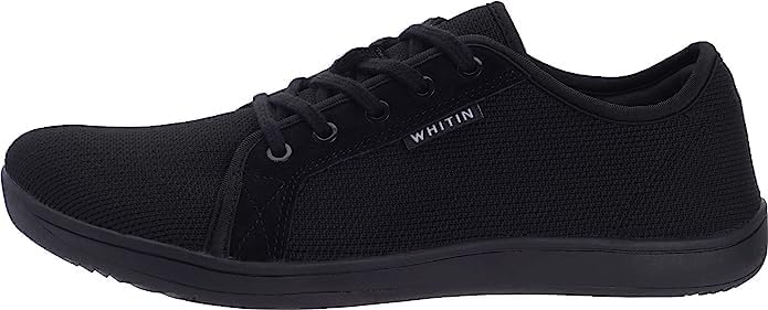 WHITIN Men's Wide Barefoot Sneakers for Optimal Relaxation W81 All Black